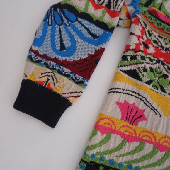 Aldo Martins Nashira Sweater Multi Color Wool Blend Long Cardigan Sweater L - Picture 9 of 15